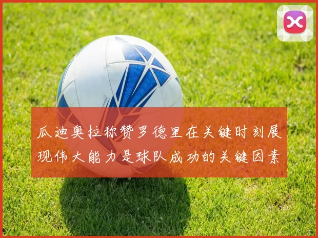 瓜迪奥拉称赞罗德里在关键时刻展现伟大能力是球队成功的关键因素